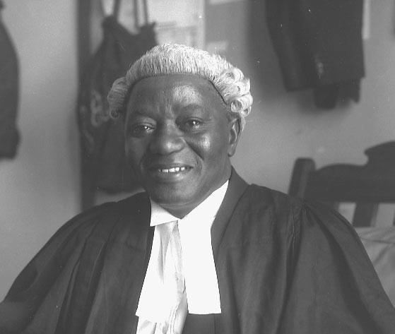 Dr. Joseph Kwame Kyeretwie Boakye Danquah (In court garment)